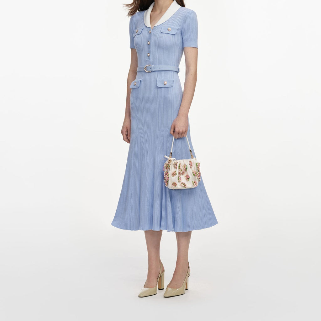 RIBBED KNIT MIDI DRESS