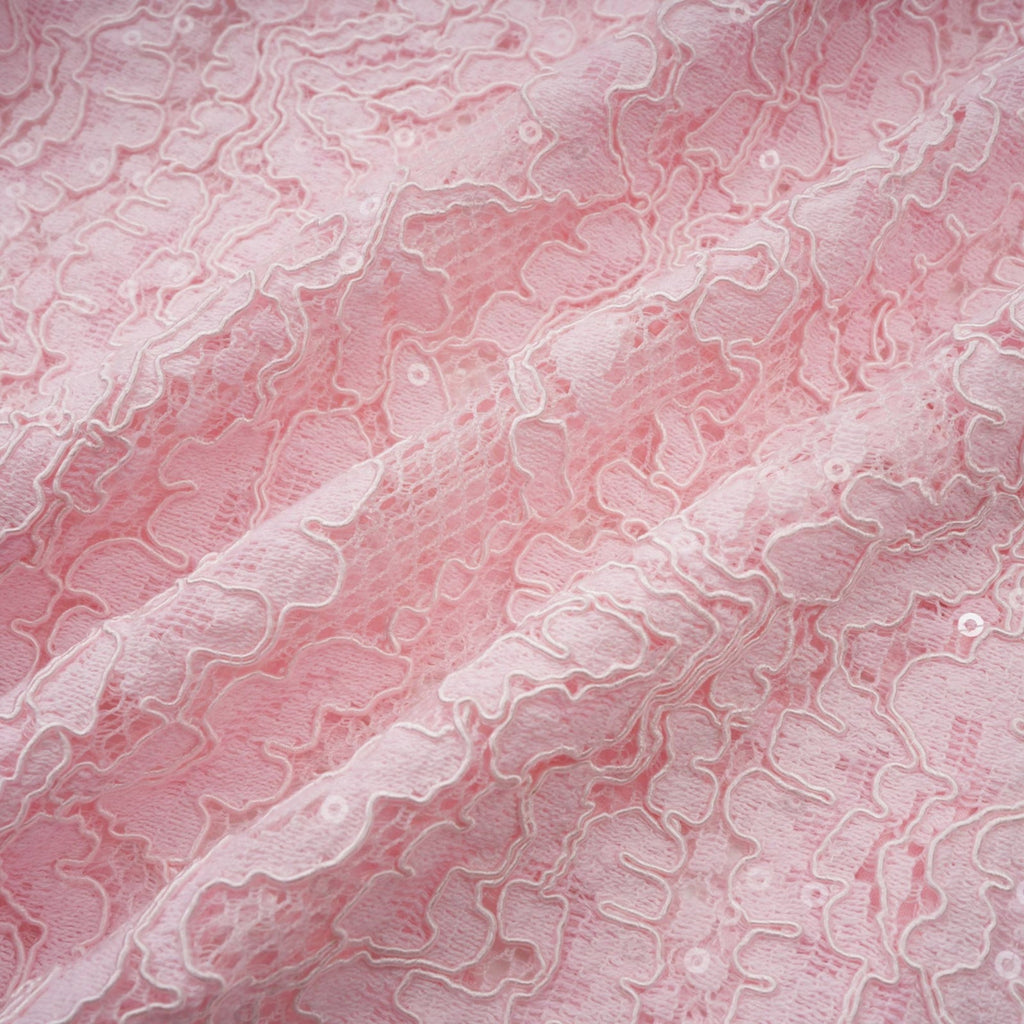 PINK LACE BUSTIER MIDI DRESS