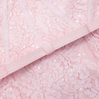 PINK LACE BUSTIER MIDI DRESS