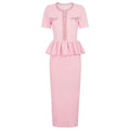 peplum midi dress