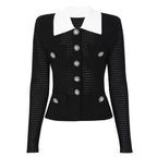 Crystal Button Knit Cardigan